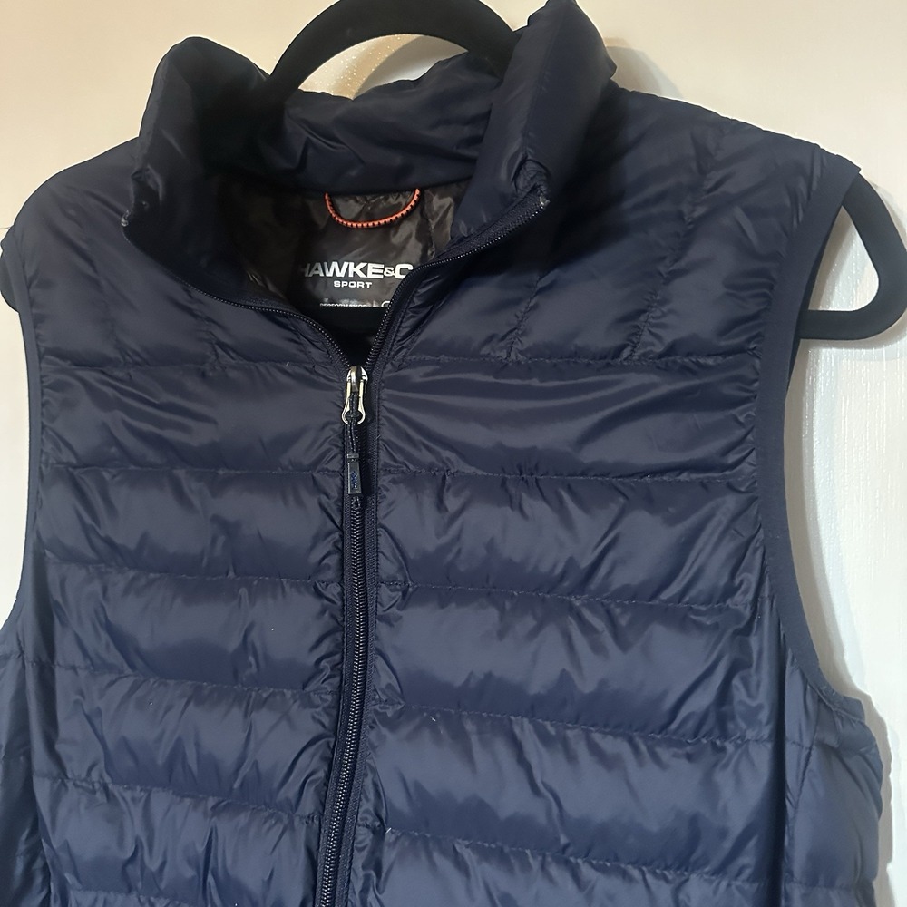 Hawke & Co Sport Performance Puffer Vest Women S Duck Down Fill Light Navy‎ Blue